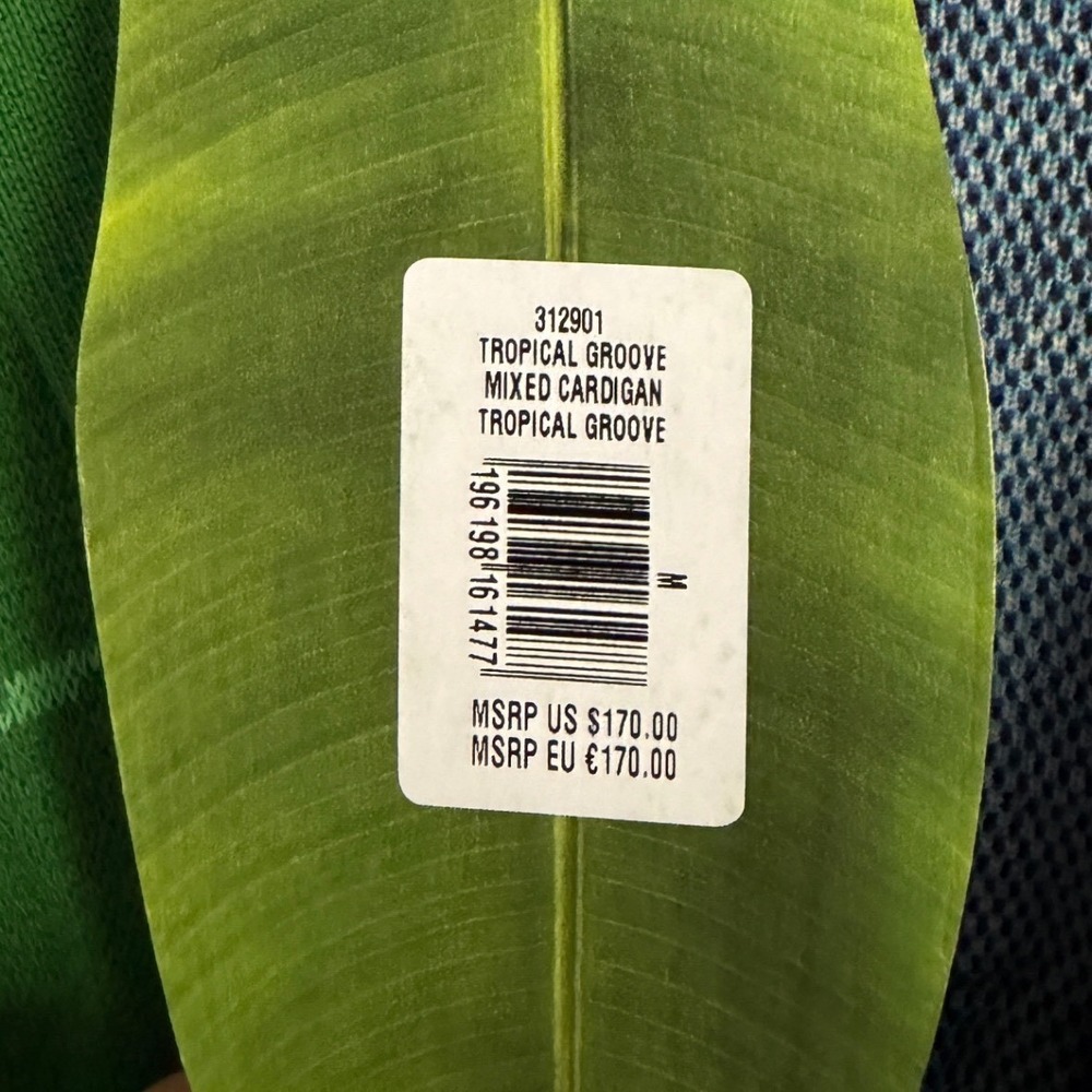 Farm Rio Tropical Groove Cardigan M 100% Cotton Botanical Floral Maximalist NWT - Picture 7 of 14